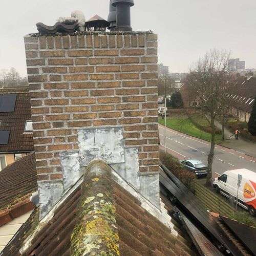 Schoorsteenrenovatie Barendrecht met loodslab